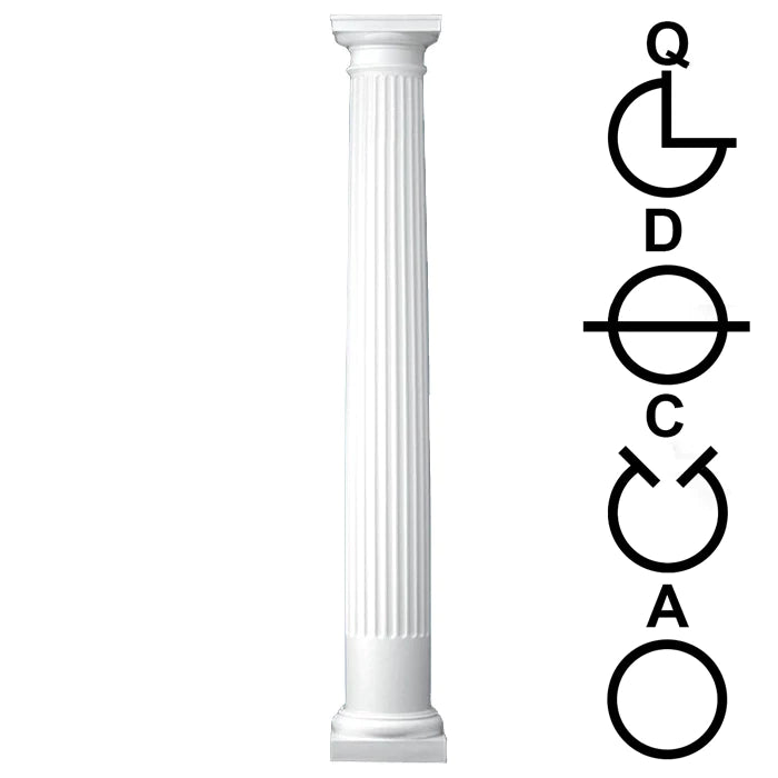 Round Columns Tapered Fluted Cut Plans