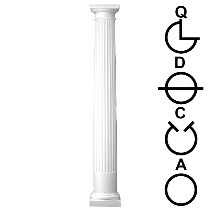 Round Columns Tapered Fluted Cut Plans