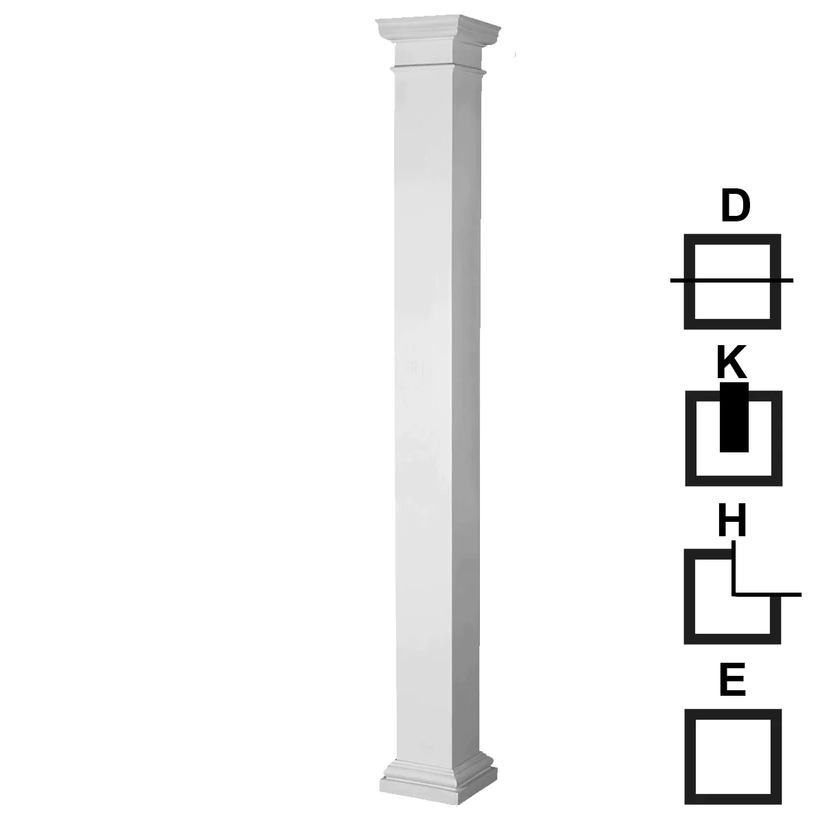 Square Columns Non-Tapered Cut Plans