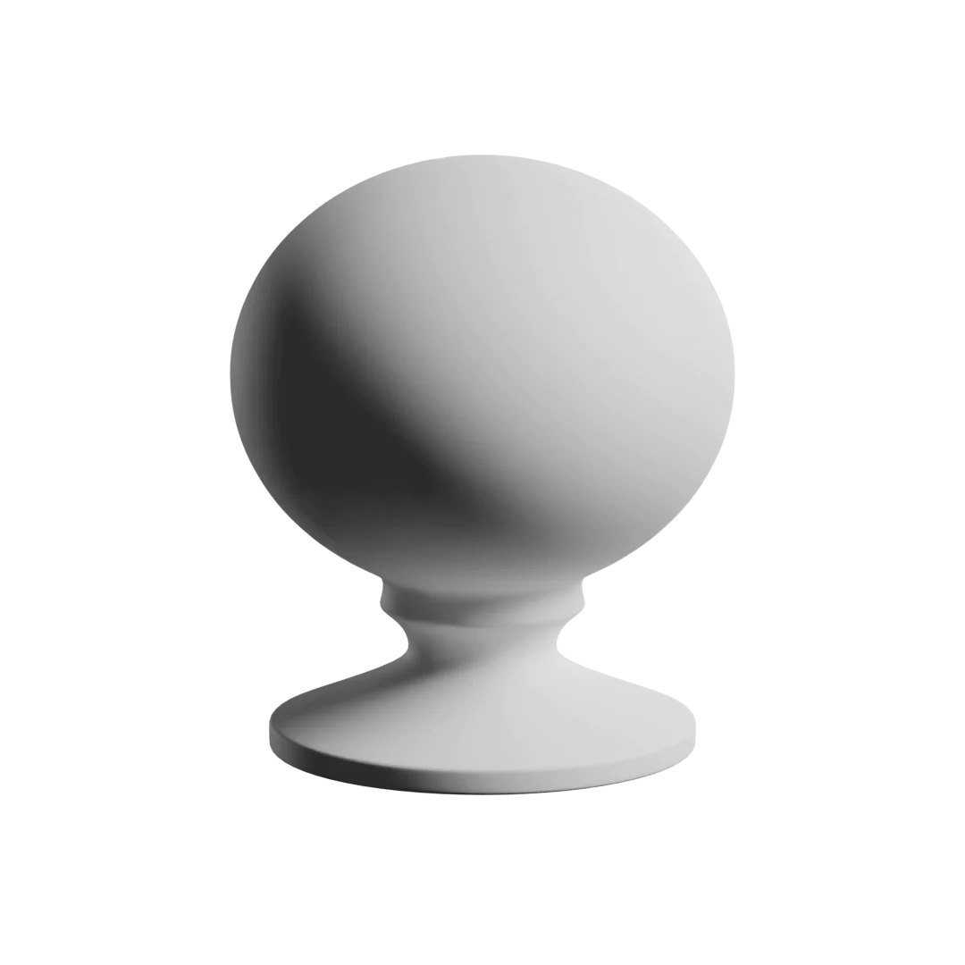 2 7/8 Inch W x 4 1/2 Inch H Ball Top