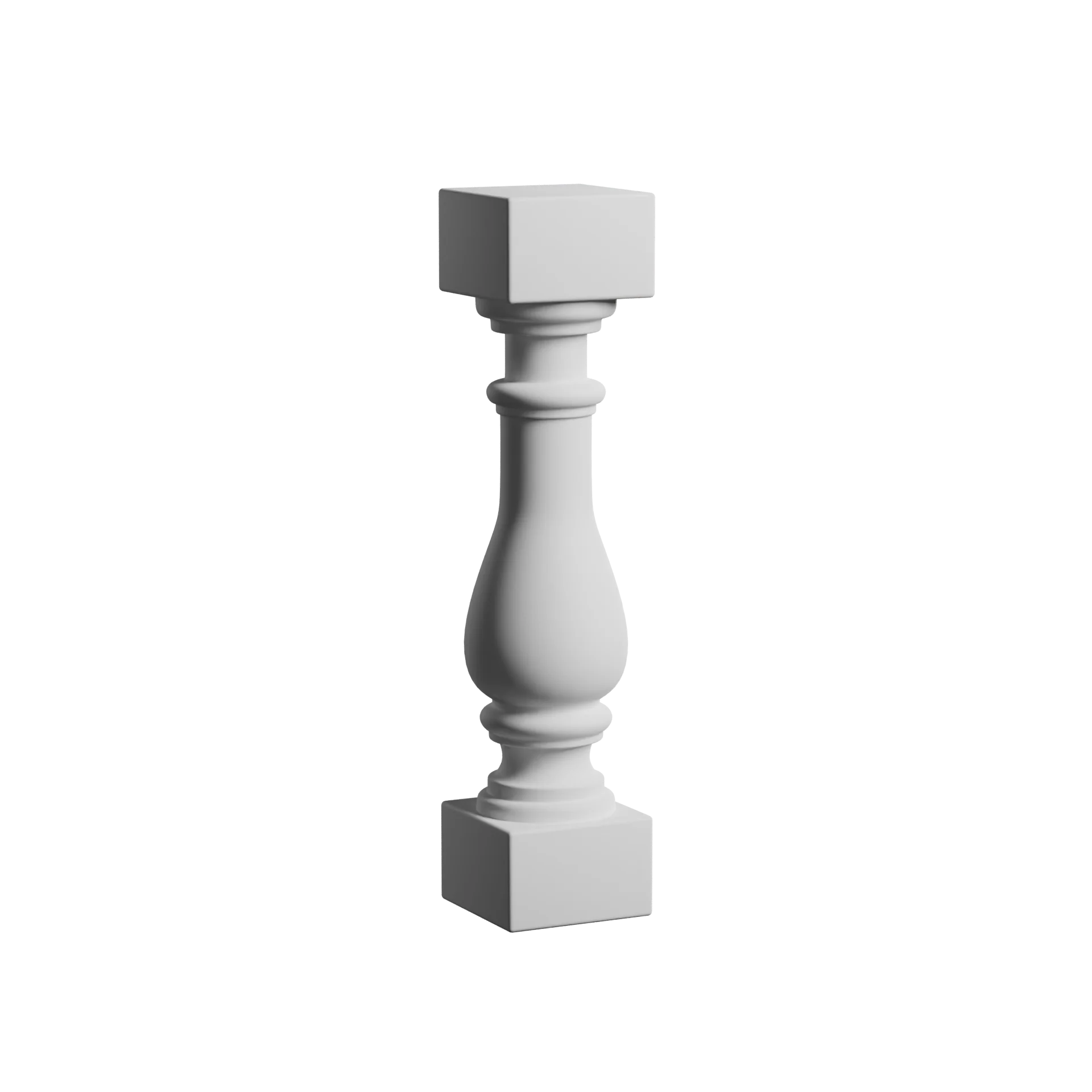 4 1/4 Inch W x 16 Inch H Polyurethane Baluster - 7 1/4 Inch Balustrade System
