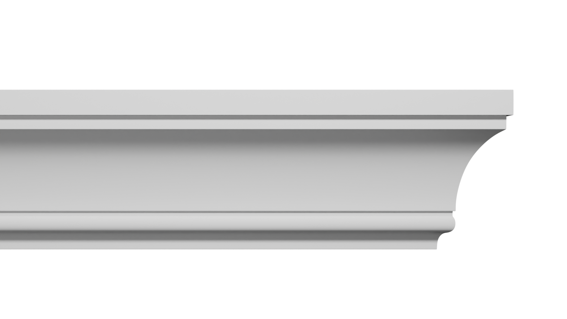 6 1/4 Inch Height x 4 3/8 Inch Projection x 16 Feet Length Polyurethane Moulding