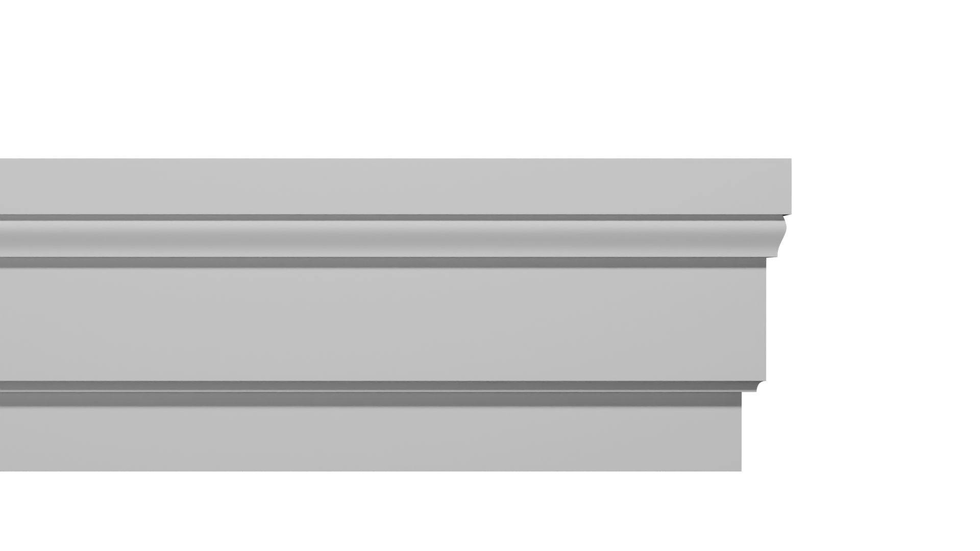 12 3/4 Inch Height x 3 1/2 Inch Projection x 16 Feet Length Polyurethane Moulding