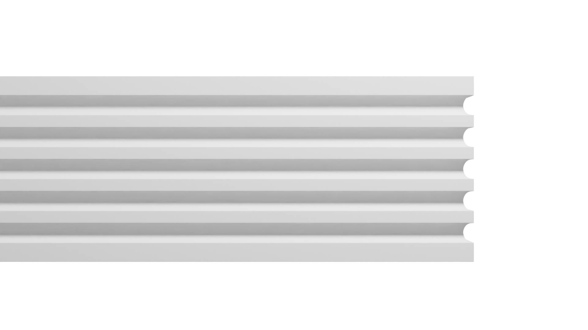7 1/4 Inch Height x 1 Inch Projection x 16 Feet Length Polyurethane Moulding