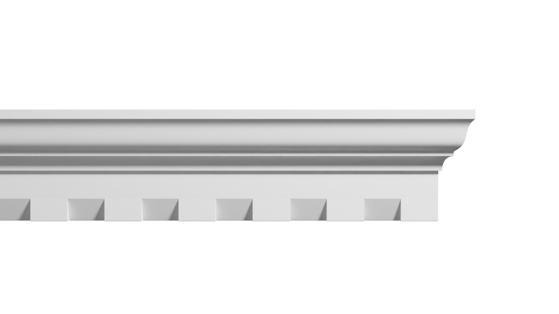 3 1/2 Inch Height x 2 1/4 Inch Projection x 16 Feet Length Polyurethane Moulding