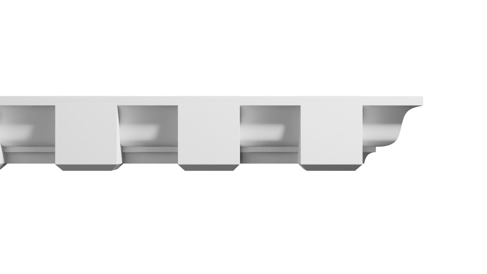 3 3/4 Inch Height x 3 3/4 Inch Projection x 8 Feet Length Polyurethane Moulding