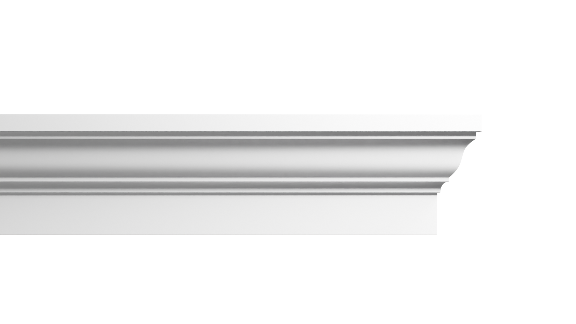 15 1/2 Inch Height x 9 1/2 Inch Projection x 16 Feet Length Polyurethane Moulding