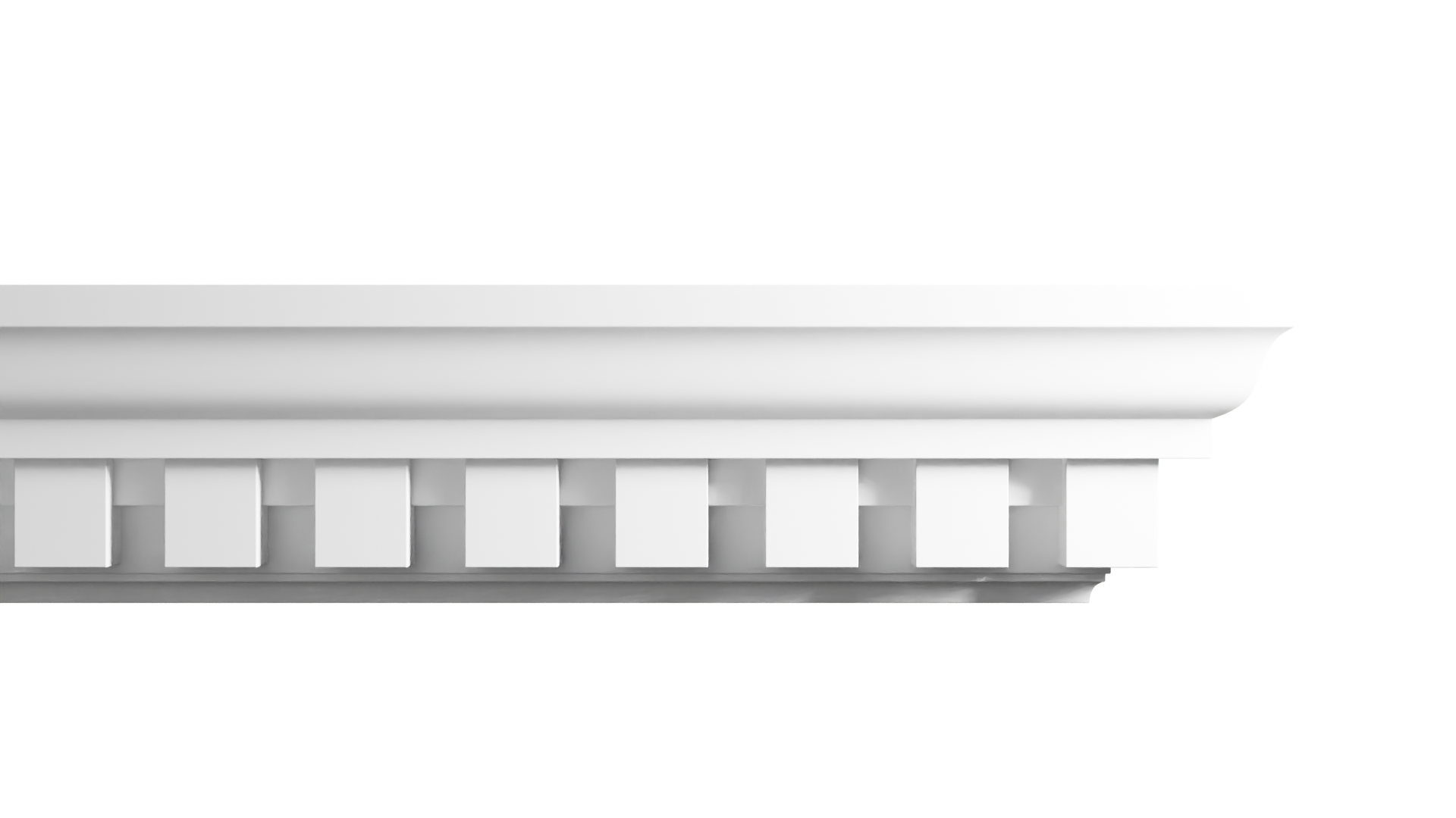 4 Inch Height x 3 5/8 Inch Projection x 16 Feet Length Polyurethane Moulding
