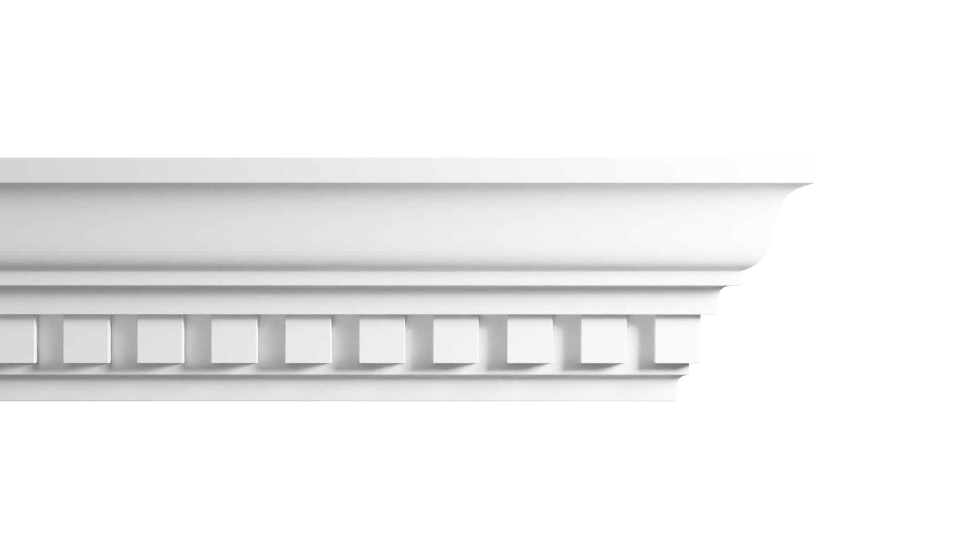 3 3/8 Inch Height x 2 5/8 Inch Projection x 16 Feet Length Polyurethane Moulding