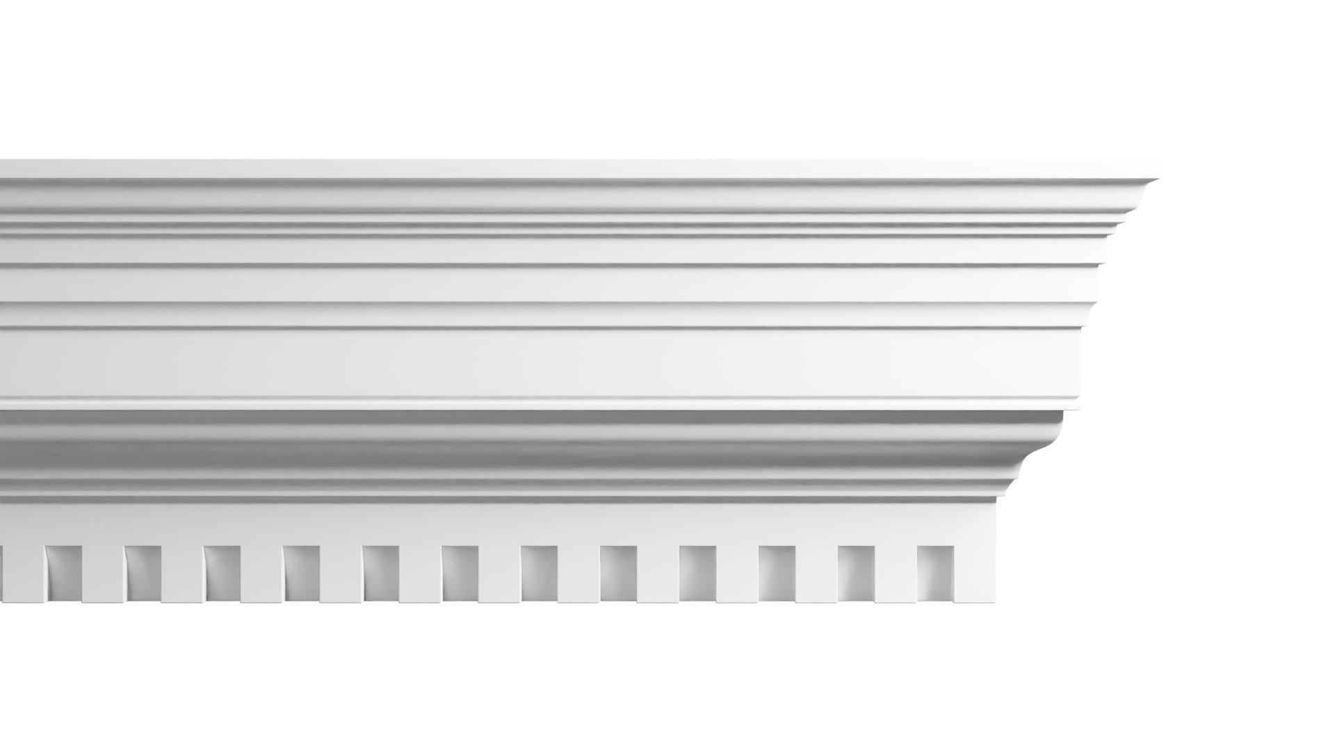 14 3/8 Inch Height x 8 7/8 Inch Projection x 12 Feet Length Polyurethane Moulding