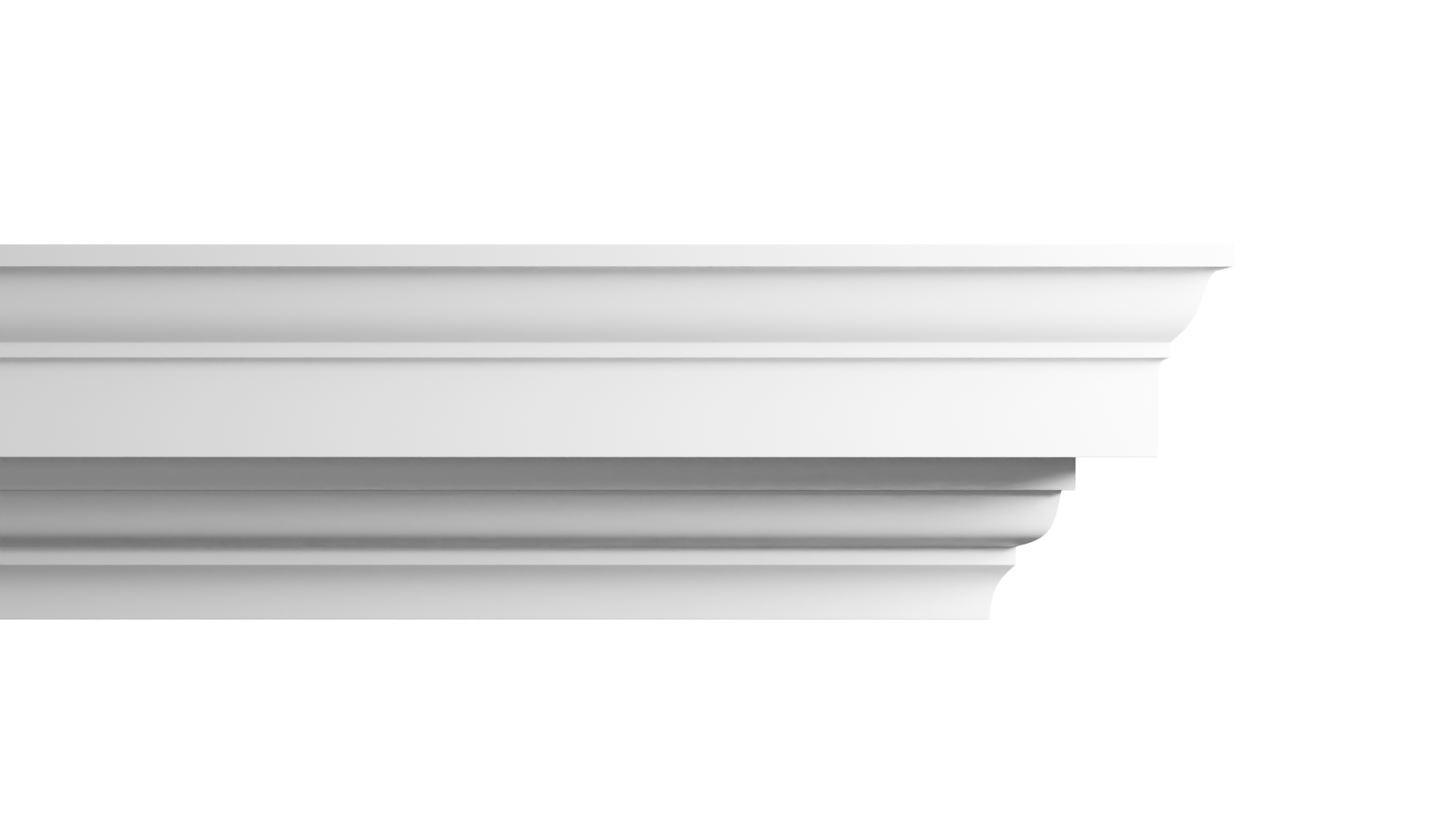 9 1/2 Inch Height x 8 3/4 Inch Projection x 16 Feet Length Polyurethane Moulding