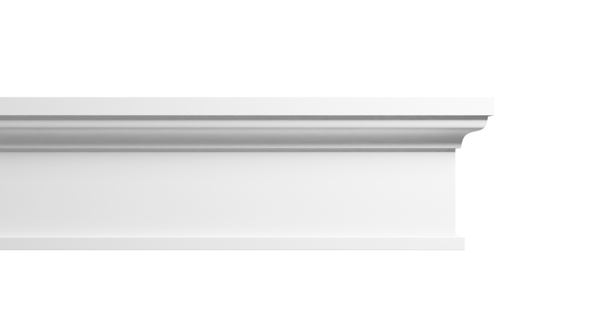 12 Inch Height x 4 1/2 Inch Projection x 16 Feet Length Polyurethane Moulding
