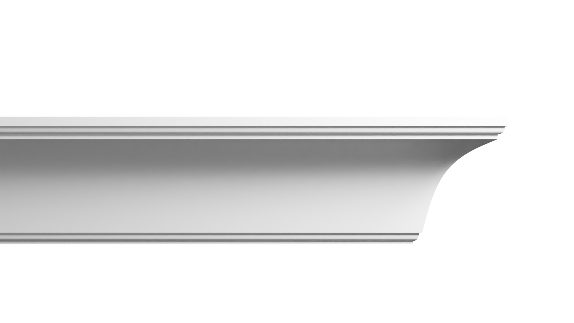 5 1/4 Inch Height x 5 1/4 Inch Projection x 12 Feet Length Polyurethane Moulding