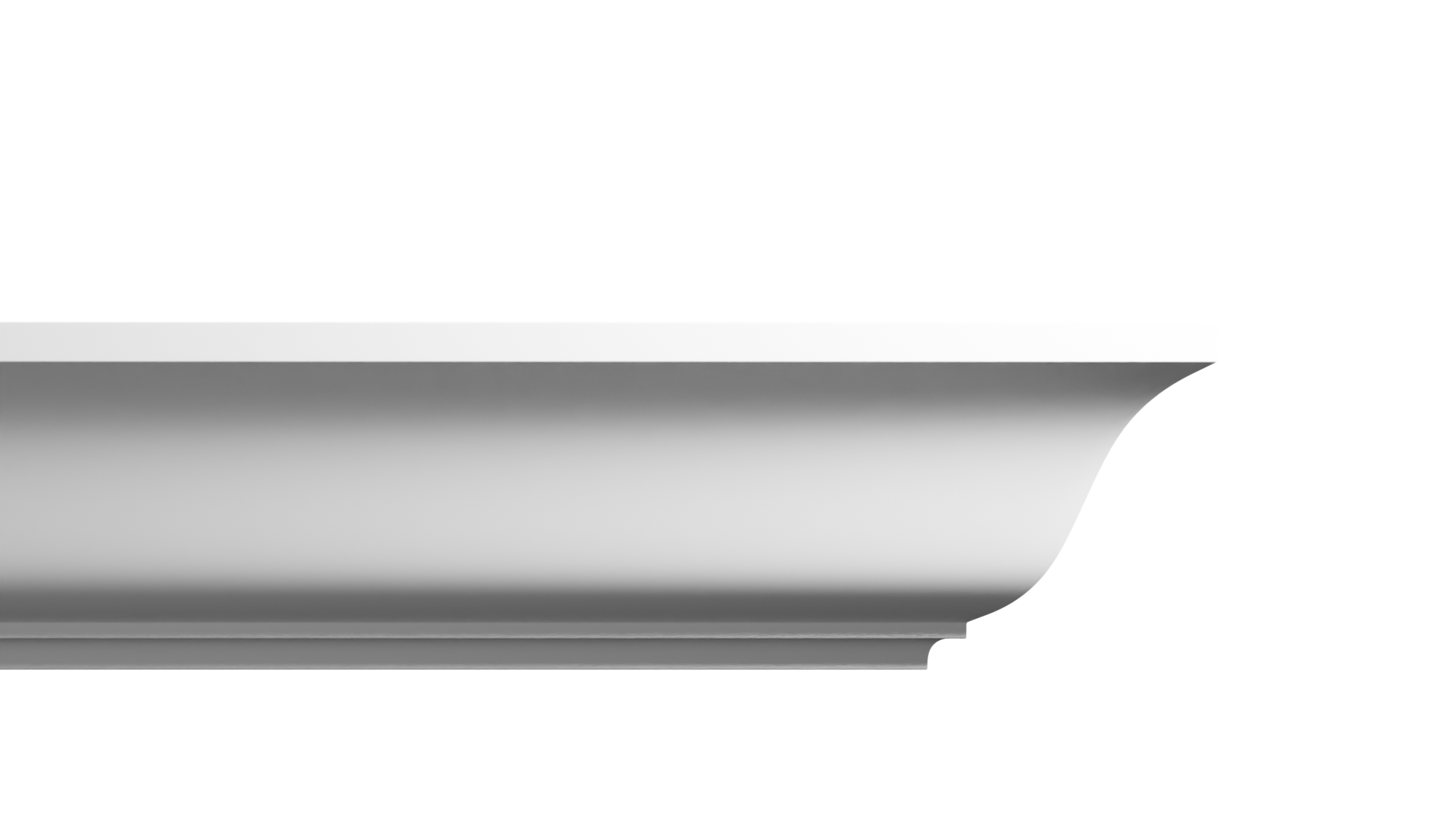 17 3/4 Inch Height x 13 5/8 Inch Projection x 12 Feet Length Polyurethane Moulding