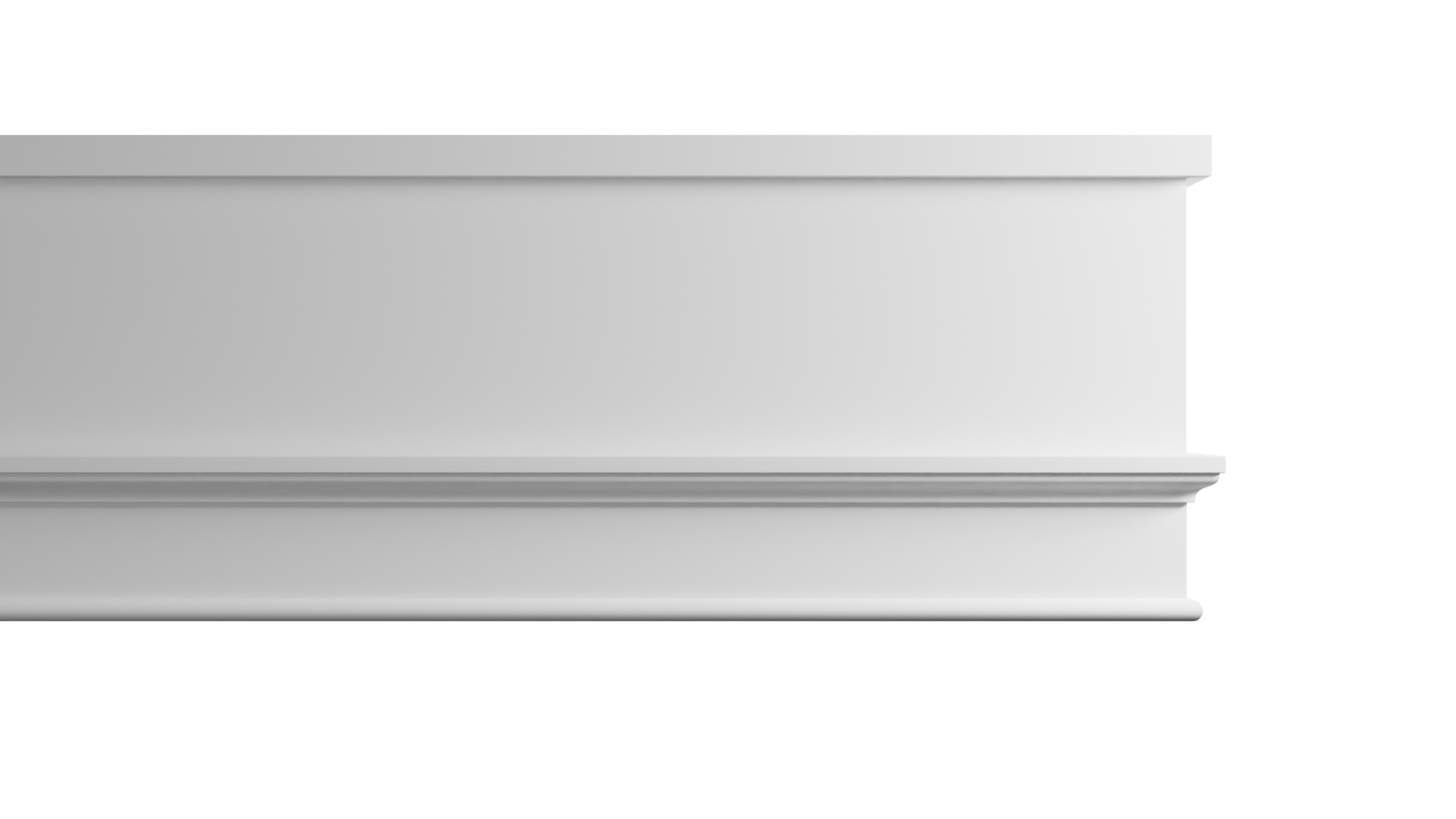 12 3/8 Inch Height x 1 1/2 Inch Projection x 16 Feet Length Polyurethane Moulding