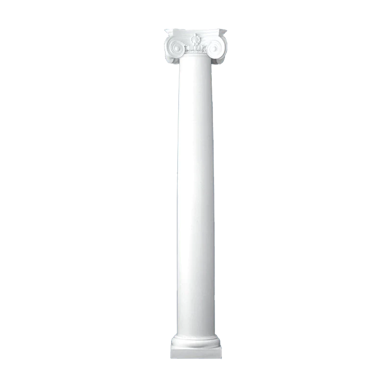 6 Inch Diameter Round Fiberglass Column - Tapered, Plain - Empire Capital and Tuscan Base