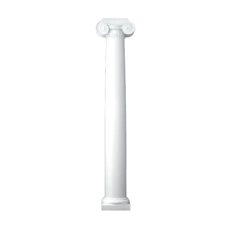 20 Inch Diameter Round Fiberglass Column - Tapered, Plain - Greek Erechtheum with Necking Capital and Tuscan Base